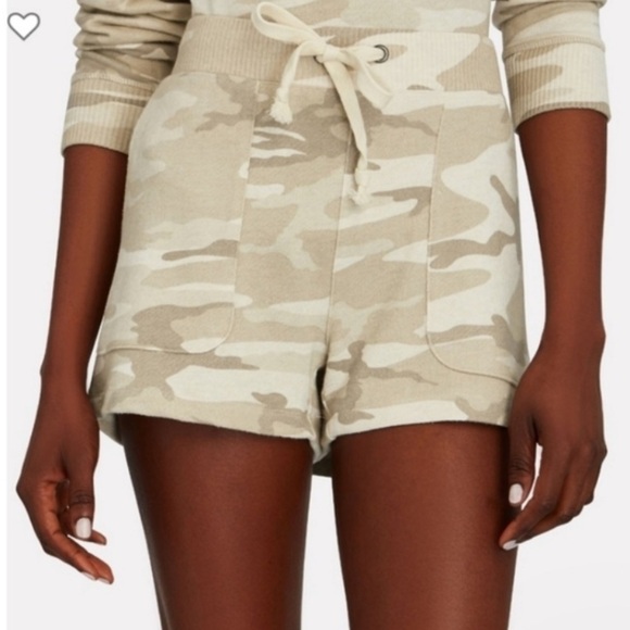 Rails Robin Camo Ribbed Trim Oatmeal Shorts sz S